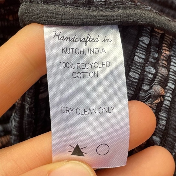 Laura Siegel Recycled Organic Cotton Saree Shortsleeved Mini Shift Dress M - Picture 10 of 11